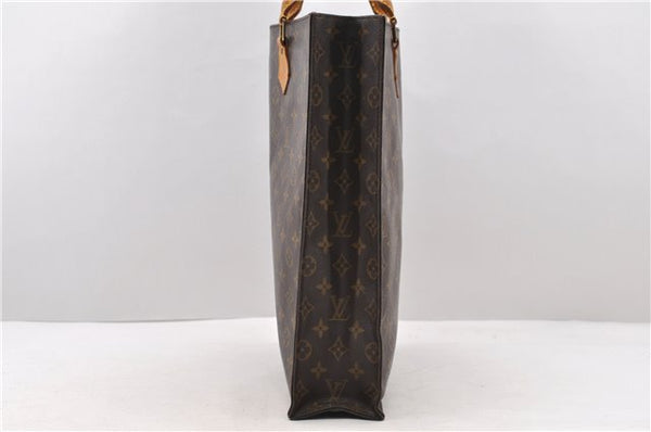 Authentic Louis Vuitton Monogram Sac Plat Hand Bag M51140 LV 9404C