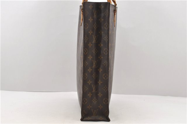 Authentic Louis Vuitton Monogram Sac Plat Hand Bag M51140 LV 9404C