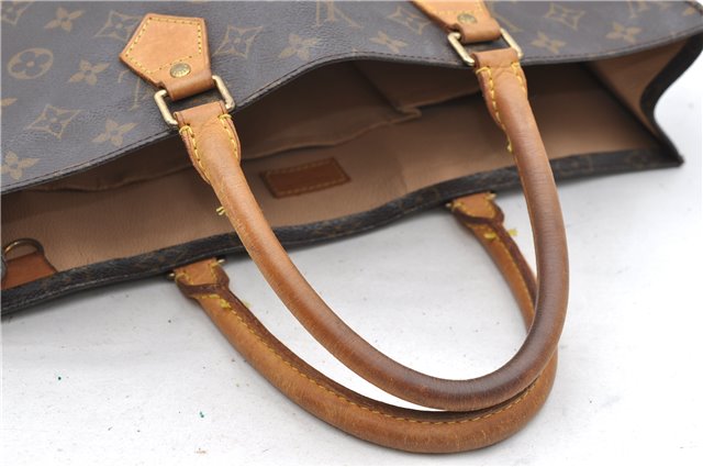 Authentic Louis Vuitton Monogram Sac Plat Hand Bag M51140 LV 9404C