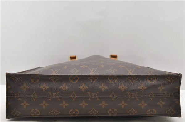 Authentic Louis Vuitton Monogram Sac Plat Hand Bag M51140 LV 9404C