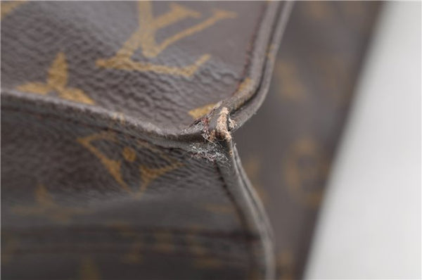 Authentic Louis Vuitton Monogram Sac Plat Hand Bag M51140 LV 9404C