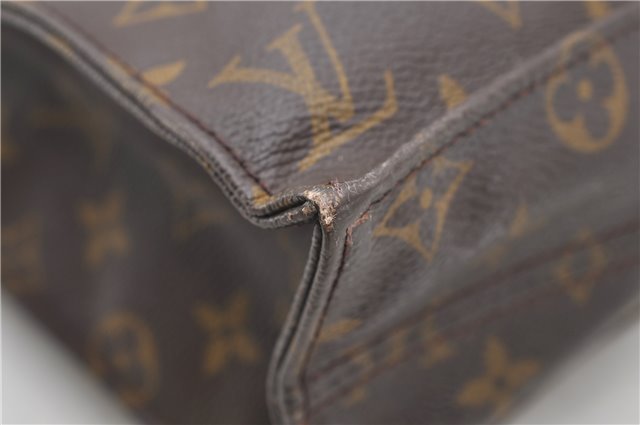 Authentic Louis Vuitton Monogram Sac Plat Hand Bag M51140 LV 9404C