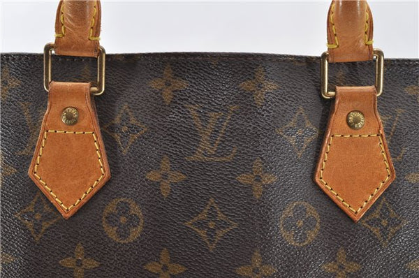 Authentic Louis Vuitton Monogram Sac Plat Hand Bag M51140 LV 9404C
