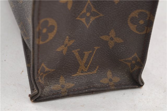 Authentic Louis Vuitton Monogram Sac Plat Hand Bag M51140 LV 9404C