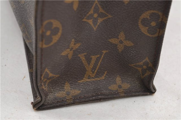 Authentic Louis Vuitton Monogram Sac Plat Hand Bag M51140 LV 9404C