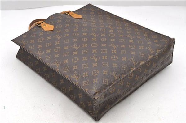 Authentic Louis Vuitton Monogram Sac Plat Hand Bag M51140 LV 9404C