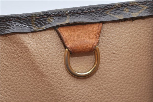 Authentic Louis Vuitton Monogram Sac Plat Hand Bag M51140 LV 9404C