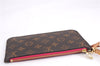 Authentic Louis Vuitton Monogram Neverfull Pouch Purse Clutch Bag Pink LV 9405E