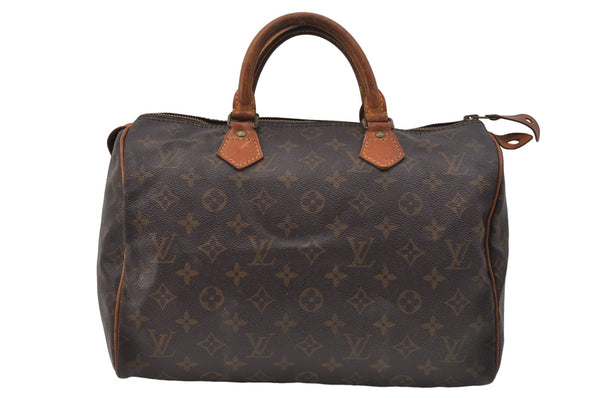 Authentic Louis Vuitton Monogram Speedy 30 Hand Boston Bag Purse M41526 LV 9409D