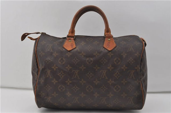 Authentic Louis Vuitton Monogram Speedy 30 Hand Boston Bag Purse M41526 LV 9409D