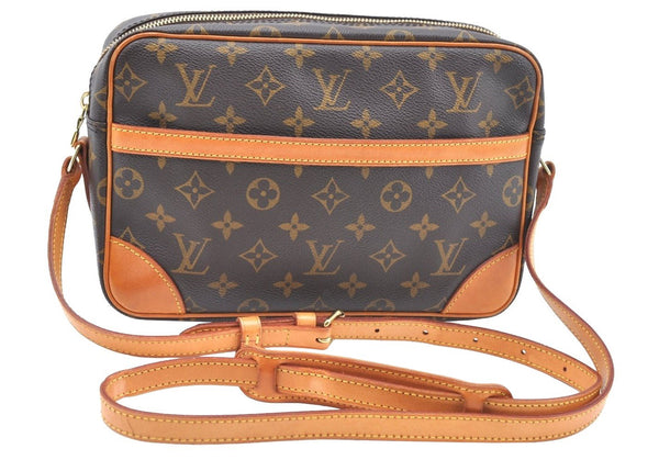 Authentic Louis Vuitton Monogram Trocadero 27 Shoulder Cross Bag M51274 LV 9410G