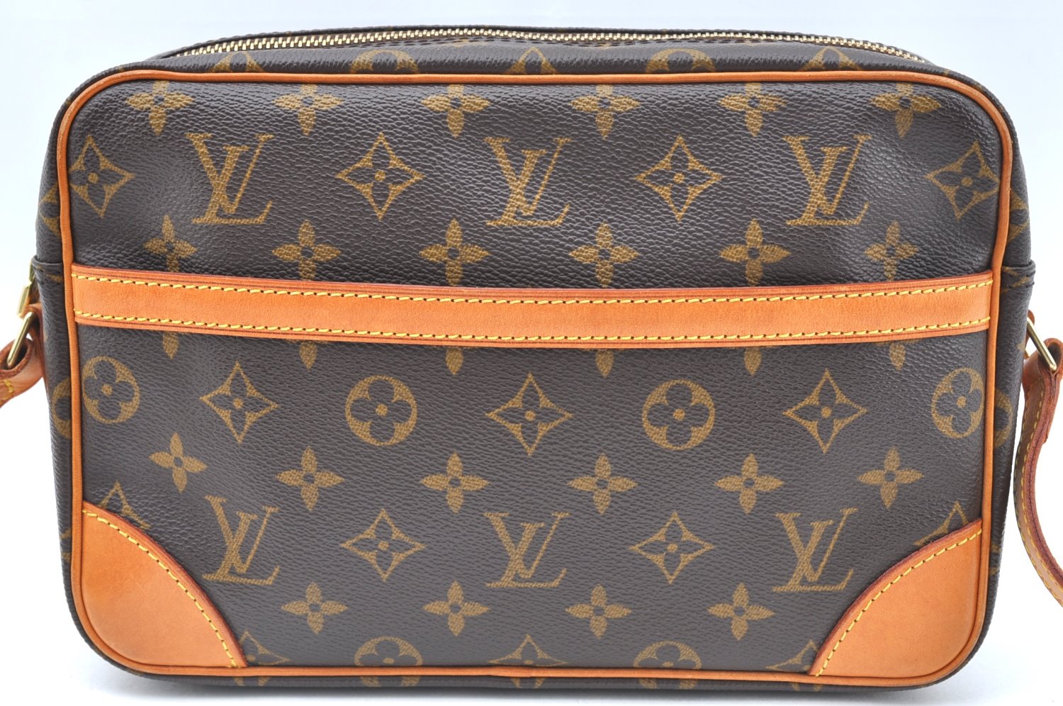 Authentic Louis Vuitton Monogram Trocadero 27 Shoulder Cross Bag M51274 LV 9410G