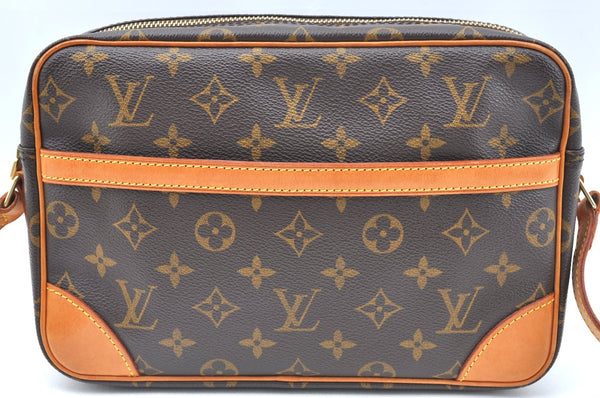 Authentic Louis Vuitton Monogram Trocadero 27 Shoulder Cross Bag M51274 LV 9410G