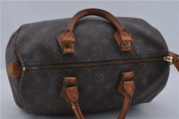 Authentic Louis Vuitton Monogram Speedy 30 Hand Bag Purse M41526 LV 9411C