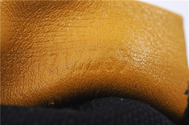 Authentic GUCCI Bag Charm Pouch GG PVC Leather White Yellow 9417D