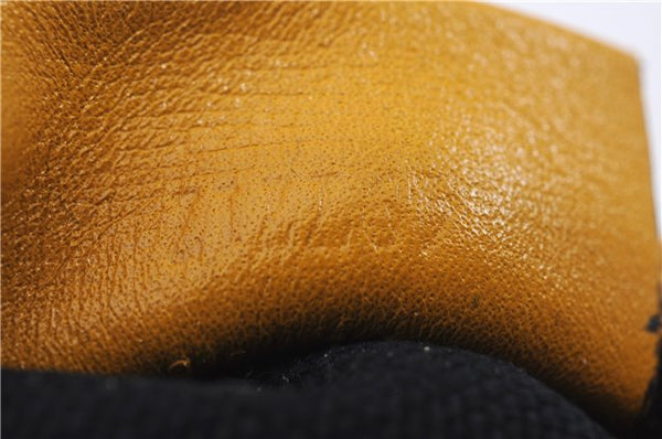 Authentic GUCCI Bag Charm Pouch GG PVC Leather White Yellow 9417D