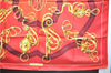 Authentic HERMES Carre 90 Scarf Crest Emblem Motif Silk Red 9419D