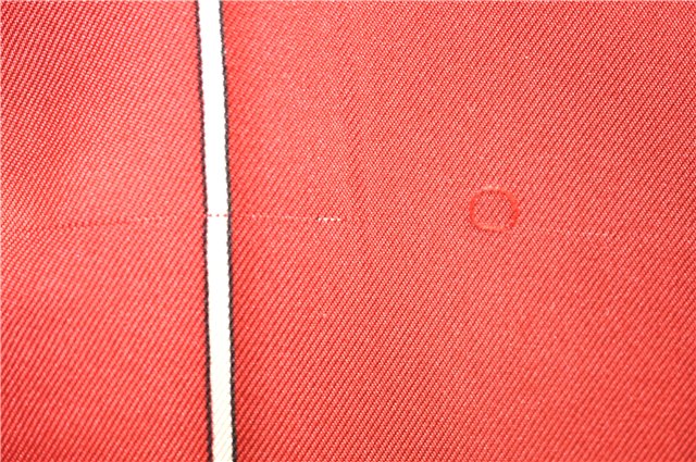 Authentic HERMES Carre 90 Scarf Crest Emblem Motif Silk Red 9419D