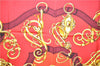 Authentic HERMES Carre 90 Scarf Crest Emblem Motif Silk Red 9419D