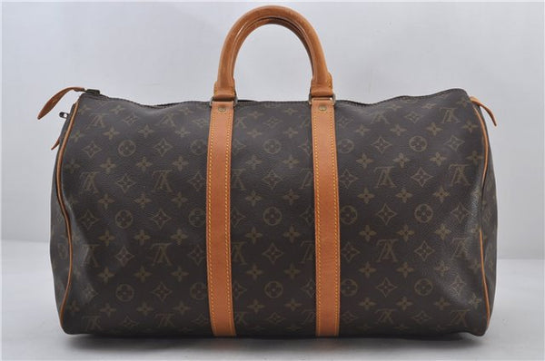 Authentic Louis Vuitton Monogram Keepall 45 Travel Boston Bag Old Model LV 9419E