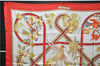 Authentic HERMES Carre 90 Scarf "Caraibes" Silk Red 9420D