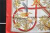 Authentic HERMES Carre 90 Scarf "Caraibes" Silk Red 9420D