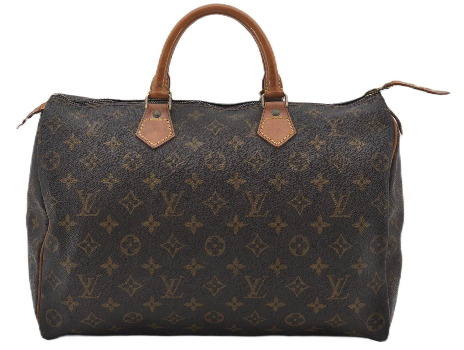 Authentic Louis Vuitton Monogram Speedy 35 Hand Boston Bag M41524 LV 9420E