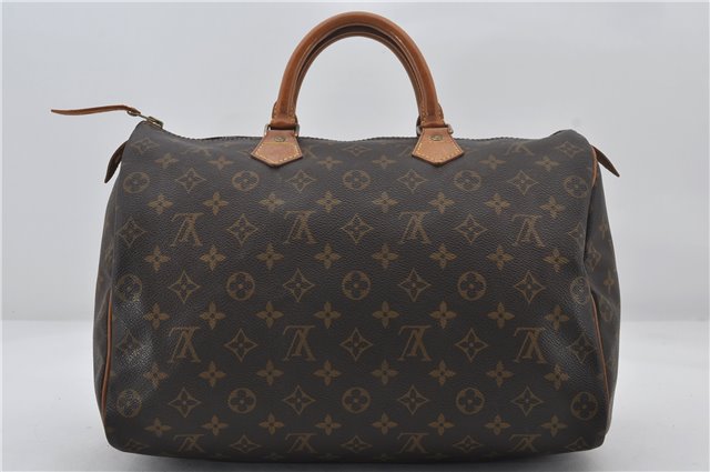 Authentic Louis Vuitton Monogram Speedy 35 Hand Boston Bag M41524 LV 9420E