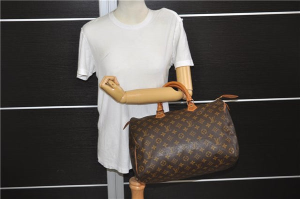 Authentic Louis Vuitton Monogram Speedy 35 Hand Boston Bag M41524 LV 9420E