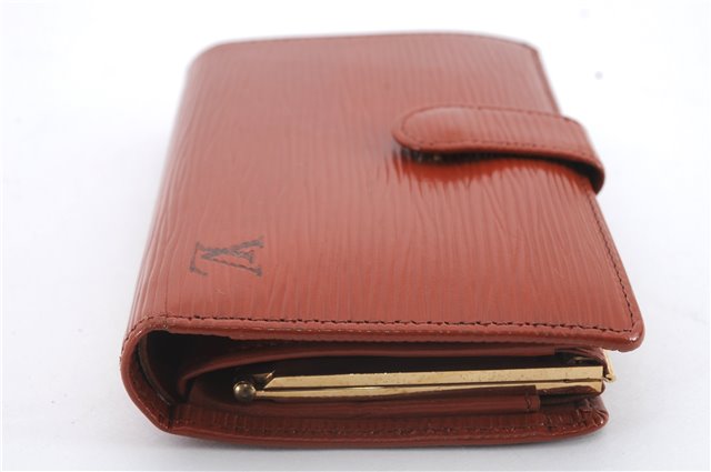 Auth Louis Vuitton Epi Porte Monnaie Billets Viennois Wallet M6324H Brown 9421C