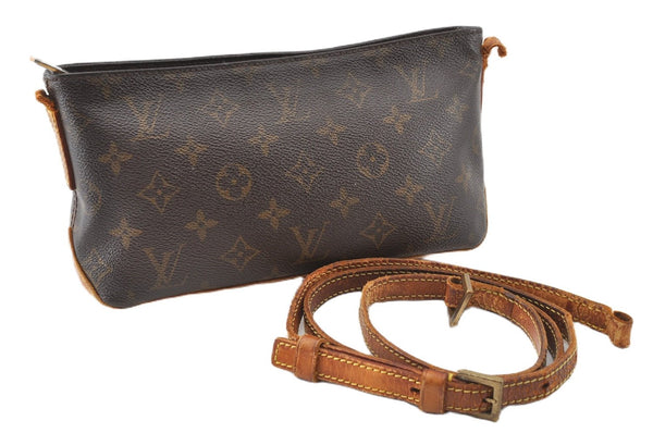 Authentic Louis Vuitton Monogram Trotteur Shoulder Cross Bag M51240 Junk 9422F
