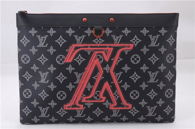 Louis Vuitton Monogram Ink Upside Down Pochette Apollo Navy M62905 LV Box 9426E