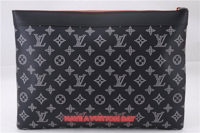 Louis Vuitton Monogram Ink Upside Down Pochette Apollo Navy M62905 LV Box 9426E