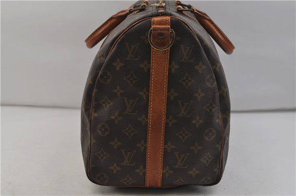 Auth Louis Vuitton Monogram Keepall Bandouliere 45 Boston Bag M41418 LV 9435D