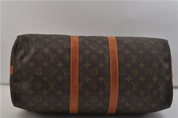 Auth Louis Vuitton Monogram Keepall Bandouliere 45 Boston Bag M41418 LV 9435D