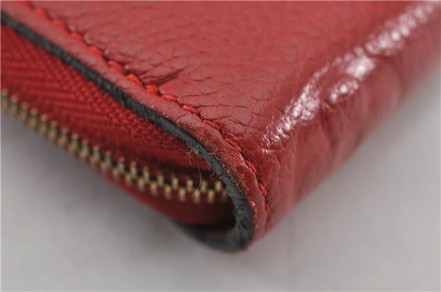 Authentic Louis Vuitton Monogram Empreinte Zippy Coin Purse Red M63696 LV 9435F