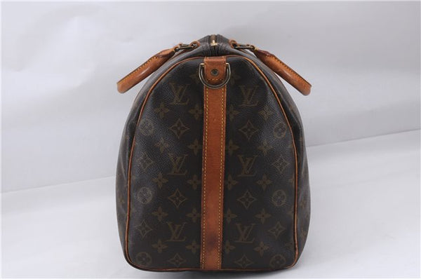 Auth Louis Vuitton Monogram Keepall Bandouliere 45 Boston Bag M41418 LV 9436D