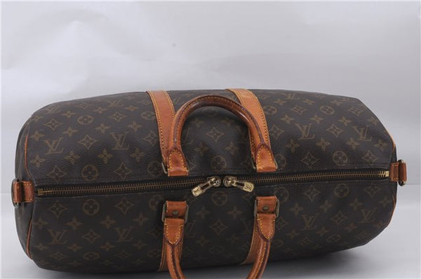 Auth Louis Vuitton Monogram Keepall Bandouliere 45 Boston Bag M41418 LV 9436D