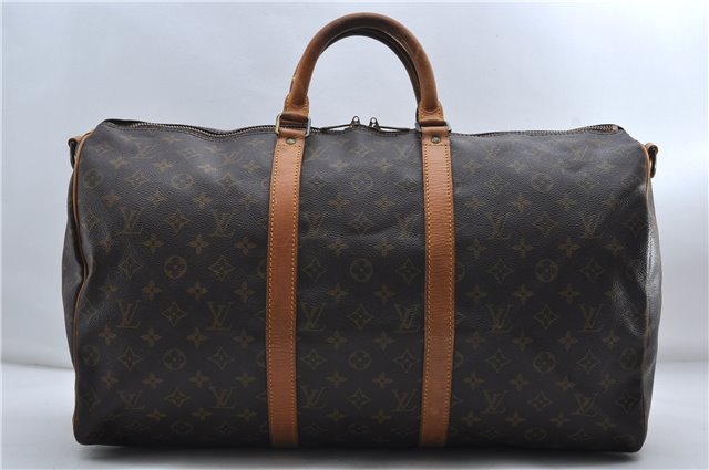 Auth Louis Vuitton Monogram Keepall Bandouliere 50 Boston Bag M41416 LV 9437D