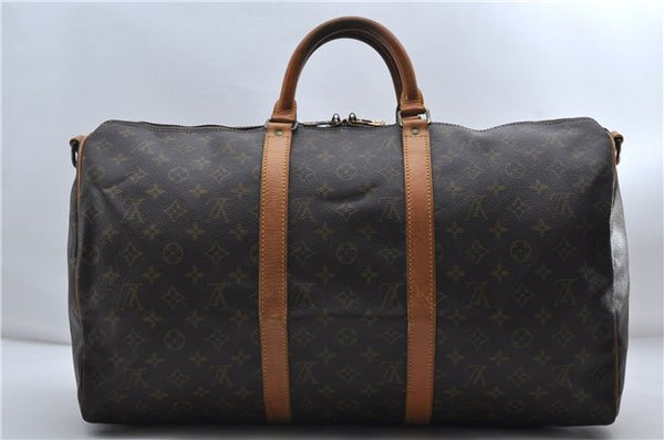 Auth Louis Vuitton Monogram Keepall Bandouliere 50 Boston Bag M41416 LV 9437D