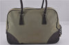 Authentic PRADA Vintage Canvas Leather Shoulder Hand Tote Bag Khaki Green 9441F