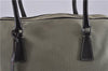 Authentic PRADA Vintage Canvas Leather Shoulder Hand Tote Bag Khaki Green 9441F