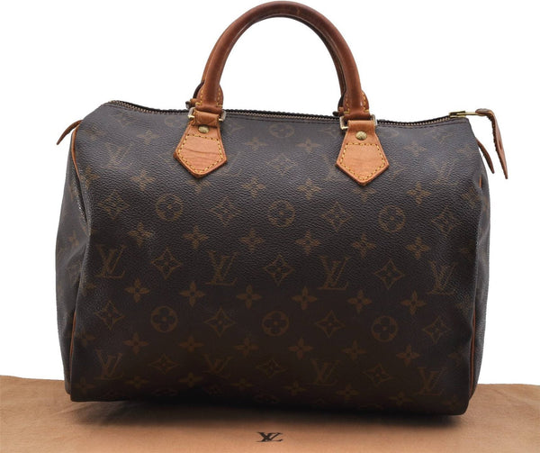 Authentic Louis Vuitton Monogram Speedy 30 Hand Bag Purse M41526 LV 9444C