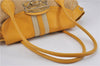 Authentic PRADA Raffia Leather Hand Shoulder Bag Beige Yellow 9444F