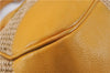 Authentic PRADA Raffia Leather Hand Shoulder Bag Beige Yellow 9444F