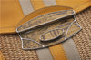 Authentic PRADA Raffia Leather Hand Shoulder Bag Beige Yellow 9444F