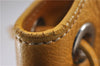Authentic PRADA Raffia Leather Hand Shoulder Bag Beige Yellow 9444F