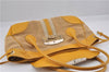 Authentic PRADA Raffia Leather Hand Shoulder Bag Beige Yellow 9444F