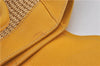 Authentic PRADA Raffia Leather Hand Shoulder Bag Beige Yellow 9444F