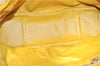 Authentic PRADA Raffia Leather Hand Shoulder Bag Beige Yellow 9444F